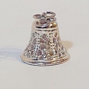 Vintage silver wedding bell charm
